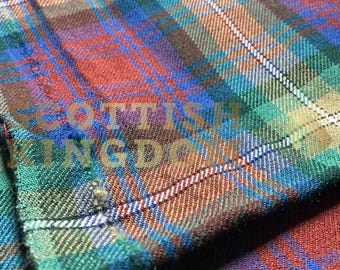 Isle of Skye Modern Heavyweight Handmade Tartan Fabric - Fabric by Yard - 16 Oz Acrylic Wool - Handmade Machine Washable