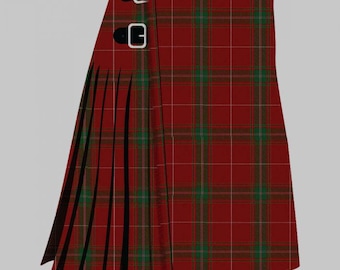 Carruthers  Modern Tartan Kilt - Scottish Handmade Carruthers 16oz Heavyweight 8 yard Traditional Tartan Kilt