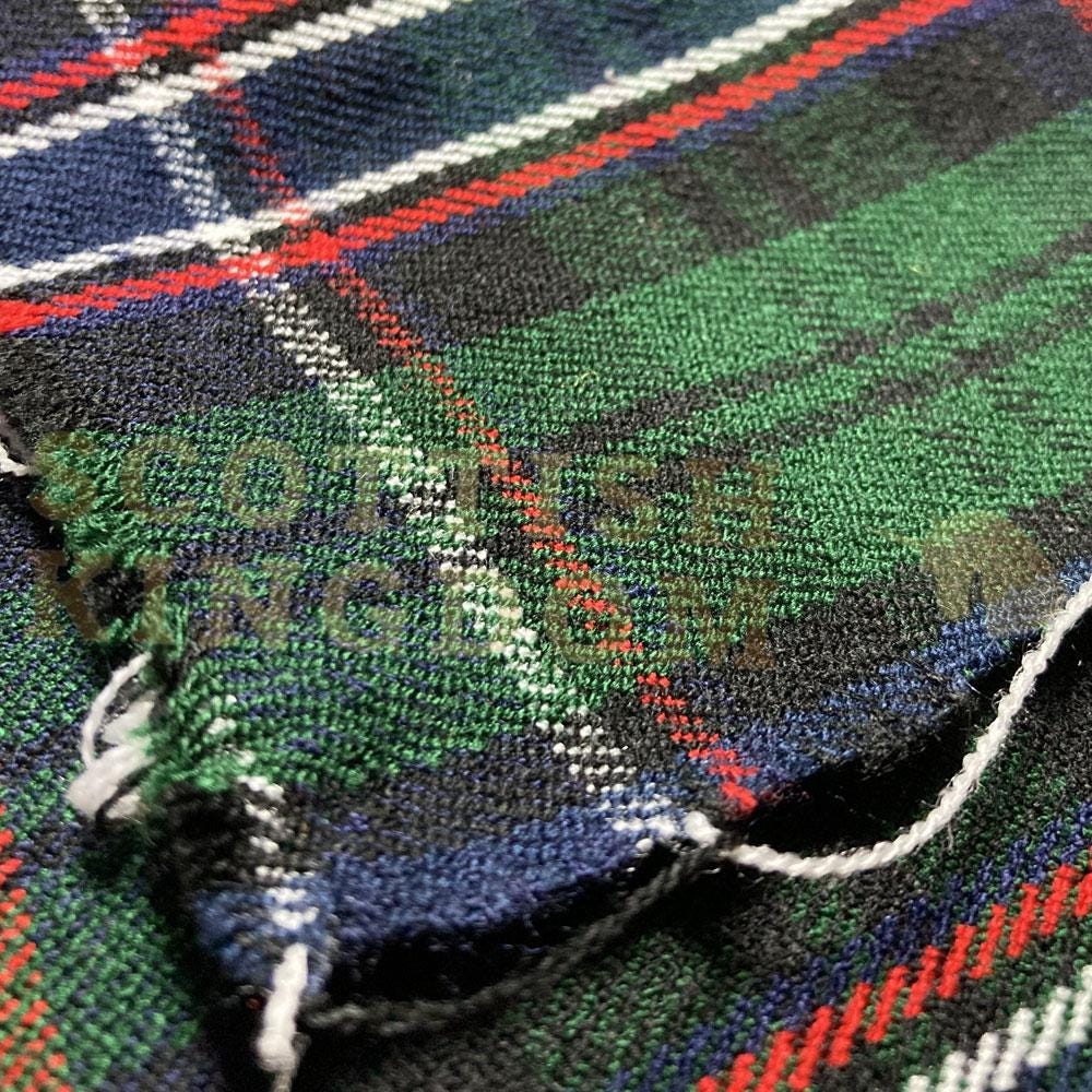 Scottish National Heavyweight Handmade Tartan Fabric - Tartan Fabric by the Yard - 16 Oz Acrylic Wool - Handmade Machine Washable