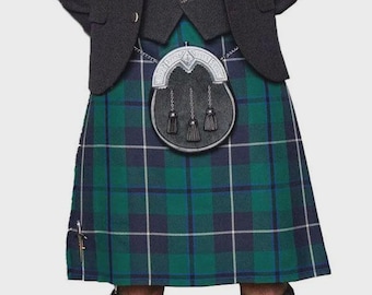 Clan Douglas Modern Tartan Kilt  - Scottish Handmade Douglas 16oz Heavyweight 8 yard Traditional Tartan Kilt