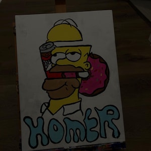 homer simpson painting