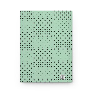 Mint Polka Dot Personalized Hardcover Journal: Custom Trendy Light Green Notebook Line Ruled image 3
