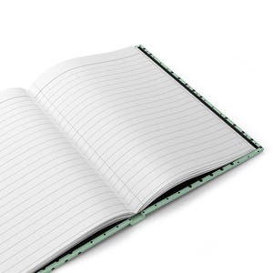 Mint Polka Dot Personalized Hardcover Journal: Custom Trendy Light Green Notebook Line Ruled image 5