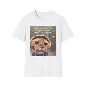 Kat Cartoon Unisex T-shirt met Foto Cartoon Ontwerp