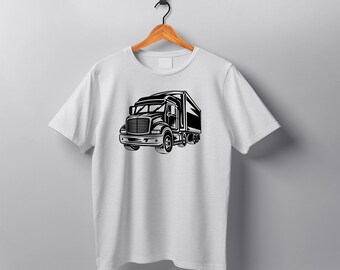 Truck Svg, Png, Jpeg, Eps, Dxf, Download immediato, File vettoriali per camion, Logo per camion Svg, Silhouette Svg, File di taglio per camion, Arte per camion