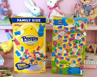 Easter PEEPS Cereal Box - Available in 1:12 Scale or 1/6 Scale Miniature