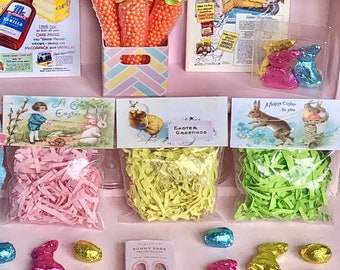 Packaged EASTER GRASS - Vintage Style - Choose 1/6 or 1:12 Scale Miniature