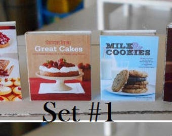 MINIATURE COOKBOOKS - Paris Bistro Tarts Cupcakes Baking - Choose 1/12 or 1:6 Scale Miniature