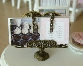 Ornato piedistallo ricetta COOKBOOK STAND - casa delle bambole in miniatura scala 01.12