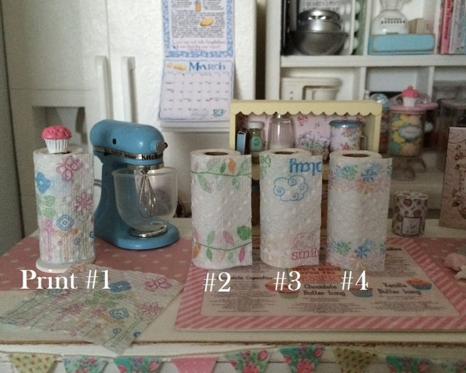 QUILTED PAPER TOWEL Choose 1/12 or 16 Scale Miniature Etsy