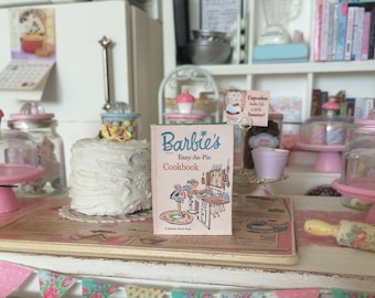 Easy As Pie Cookbook - RECIPE BOOK with 20 Printed Pages inside - Choose 1/12 or 1:6 Scale Miniature