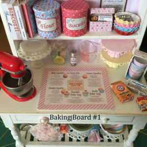 KITCHEN BAKING BOARD - Choose 1:6 or 1/12 Scale Dollhouse Miniature