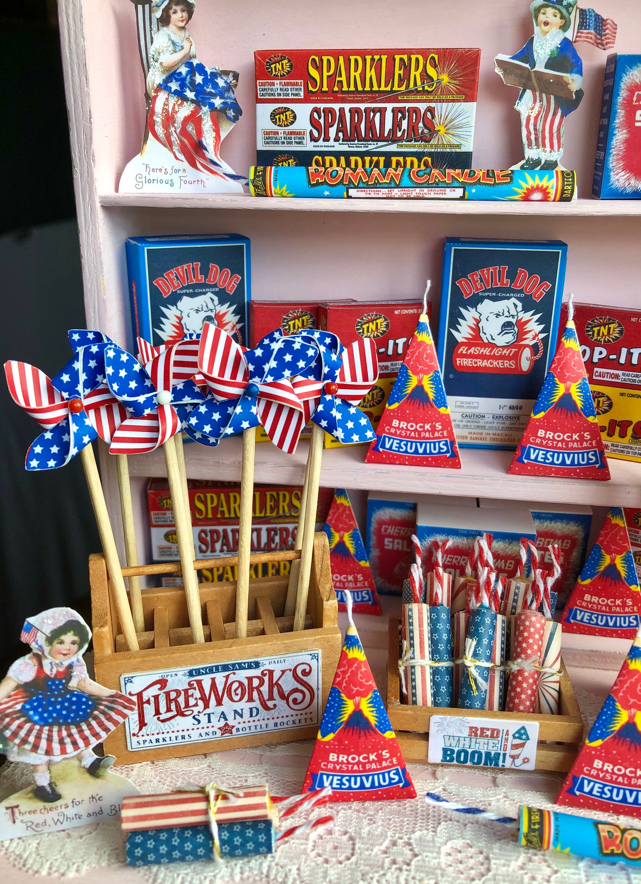 Buy MINIATURE- Patriotic July 4th Fireworks - Sparklers Box Pop