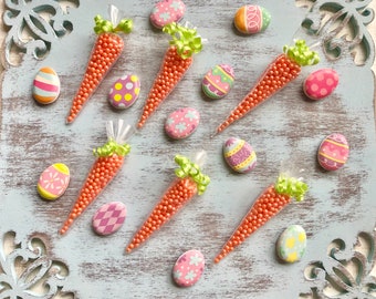 Easter CARROT CANDY BAG - Choose 1:6 or 1/12 Scale Miniature - Blythe Licca Momoko Holala Ruruko Dolls