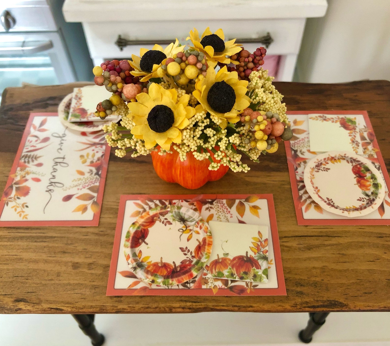 FALL THANKSGIVING Paper Plates Napkins Placemats Choose 1/12 Etsy