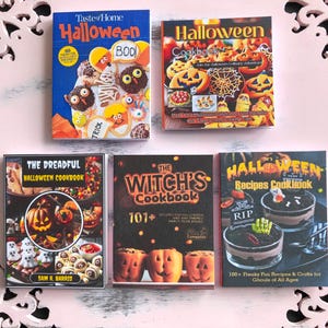 HALLOWEEN COOKBOOKS - Baking Cooking Books - Ghoulish Gross Goodies Zombie Cupcakes - Choose 1/12 or 1:6 Scale Miniature