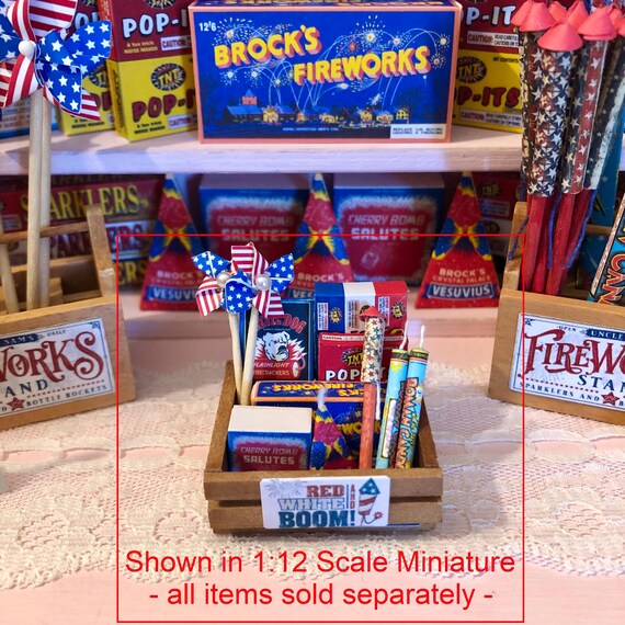 MINIATURE- Patriotic July 4th Fireworks - Sparklers Box Pop-its