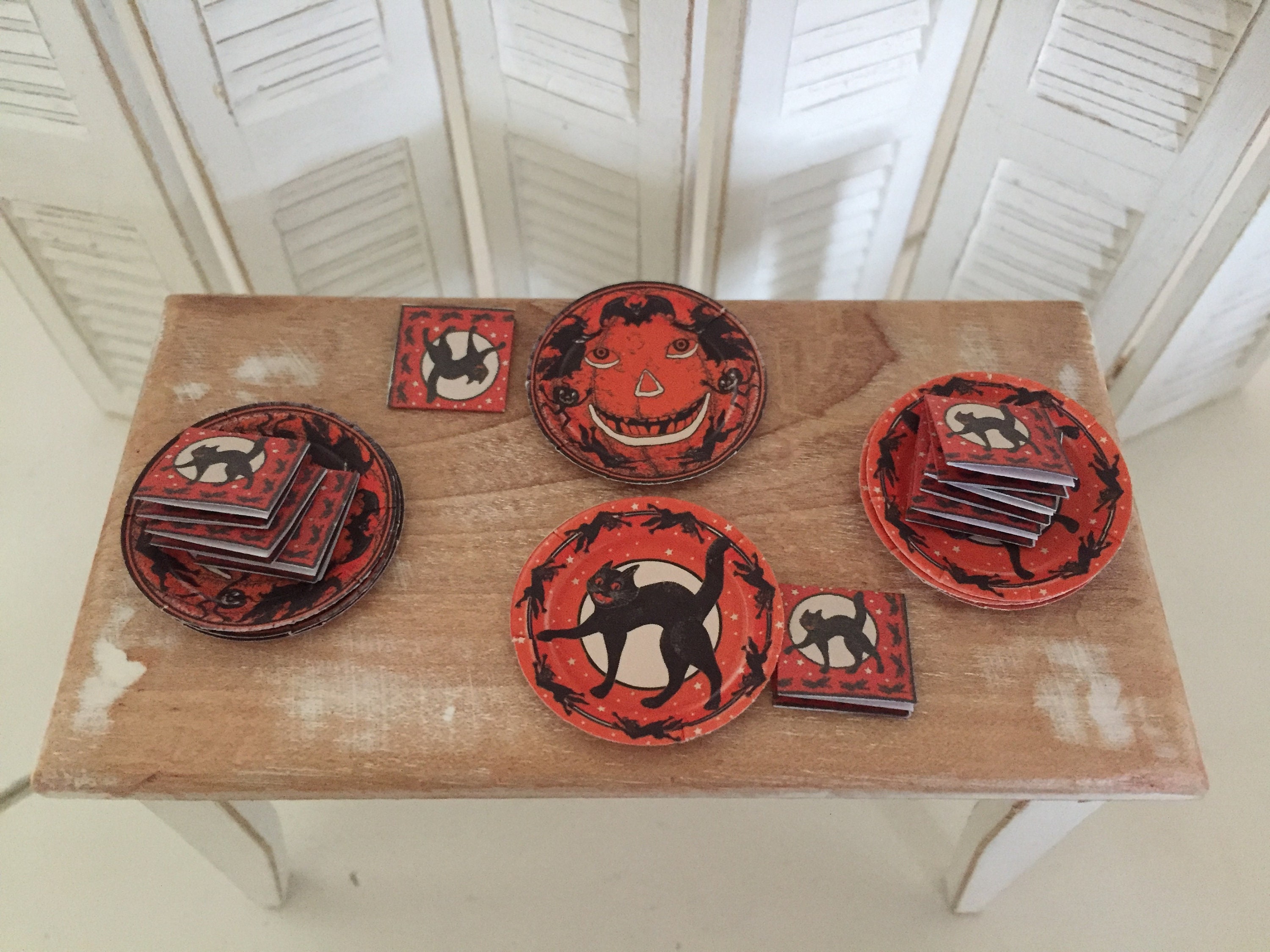 VINTAGE HALLOWEEN Paper Plates & Napkins Choose 1/12 Etsy