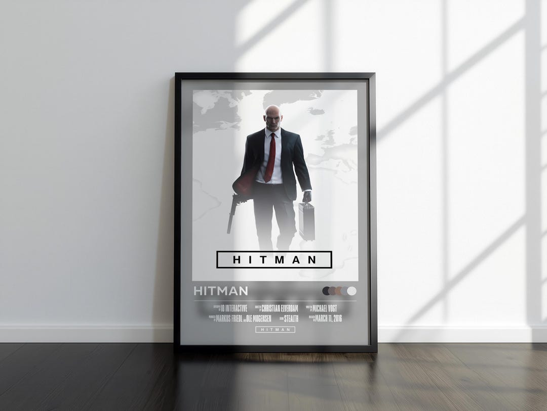 Hitman Color Hitman 2016 Poster | Hitman 2016 Print | Gaming Poster | 4 Colors ...