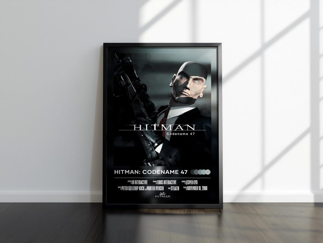 Hitman Color Hitman Codename 47 Poster | Hitman Print | Gaming Poster | 4 Color ...