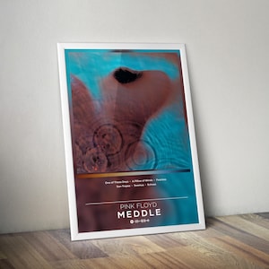 Impresión de póster de Pink Floyd / Póster de Meddle / Impresiones de póster de álbum / 4 colores / Pósteres de decoración de pared / Portadas de álbumes