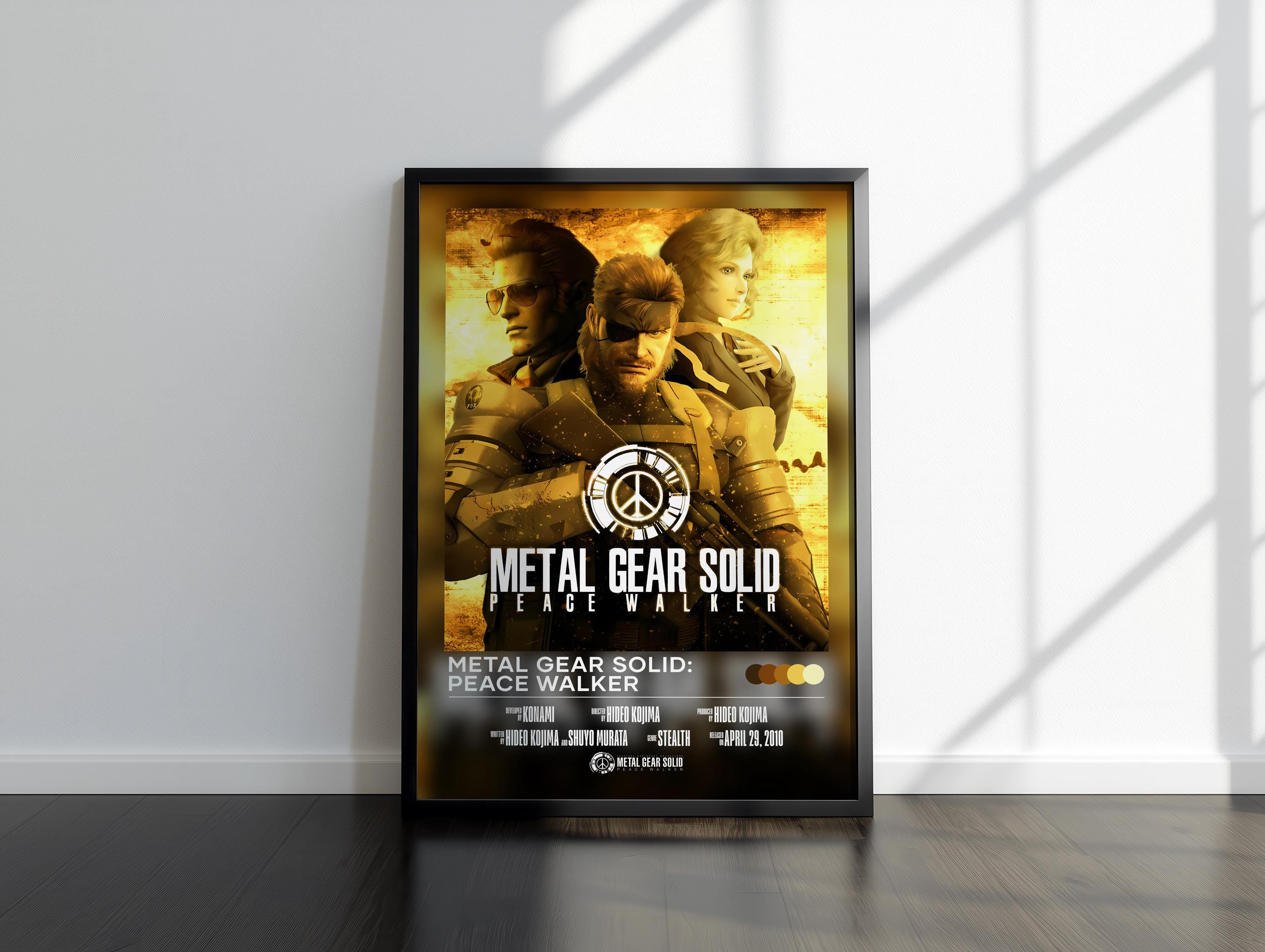Poster Officiel Metal Gear Solid Peace Walker - Konami - 70x25 Cm - Comme Neuf