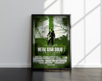 Póster de Metal Gear Solid 3 Snake Eater / Póster de videojuegos / 4 colores / Póster de videojuegos, Póster decorativo de pared, Póster grande, Regalo para gamers