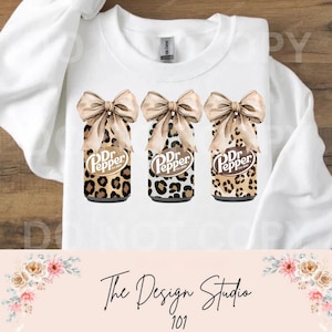 Cheetah soda can with bow PNG