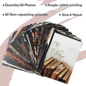 50PCS Book Books Cover Aesthetic Pictures Wall Collage Kit Style Photo Collage Dorm Decor Teens Trendy Wall Prints Kit Small Poster Gift