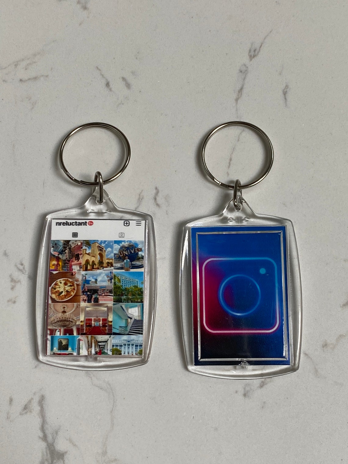 Custom Instagram keychain cover art Plaque Keychain Social Etsy