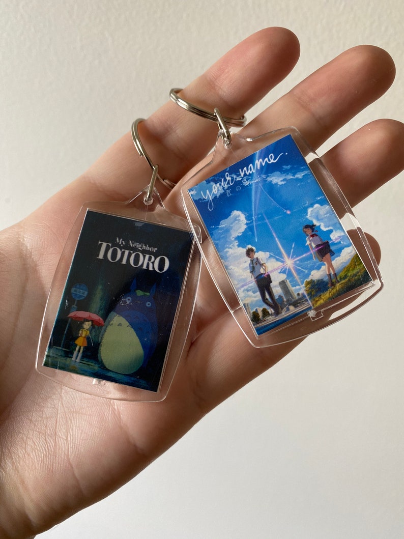 Custom Anime Keychain Cover Art Plaque Keychain Customized Etsy