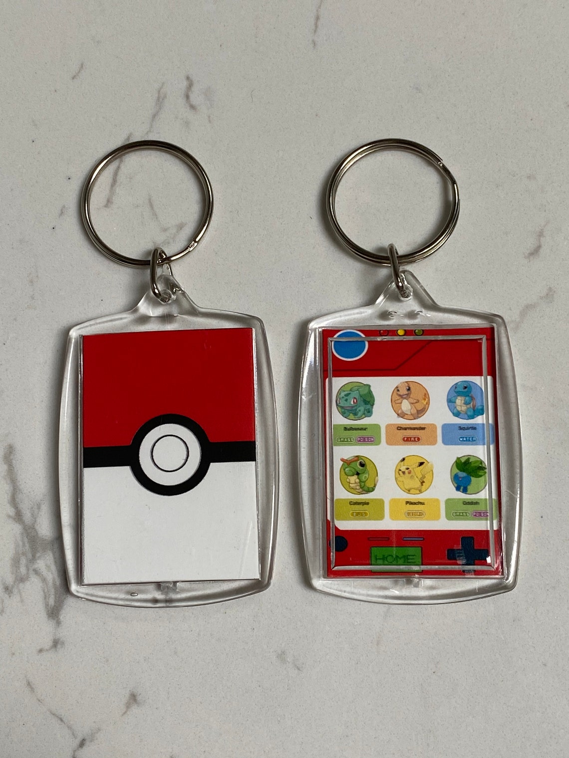 Custom Pokemon keychain cover art Plaque Keychain Pokemon Etsy