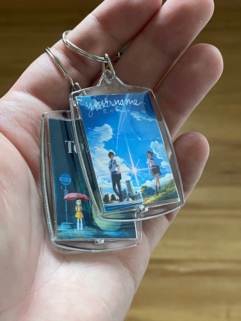 Custom Anime Keychain Cover Art Plaque Keychain Customized Etsy