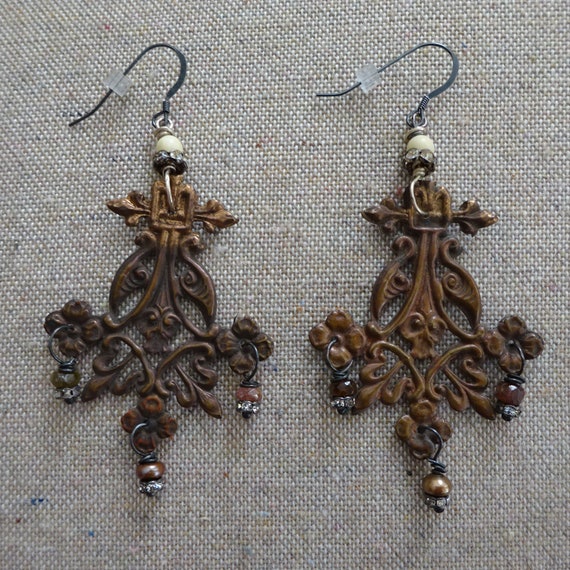 AMAZING Chandelier Earrings - Vintage Victorian Br