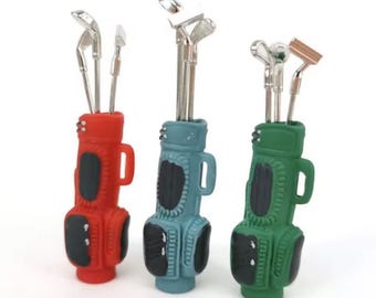 Dollhouse Miniature Golf bag and clubs