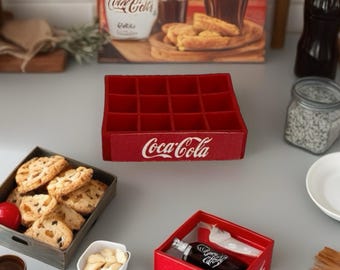 Set von 2 Getränkekästen für Puppenstube oder Puppenhaus