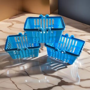 Dollhouse Miniatures Set of 3 Shopping Baskets