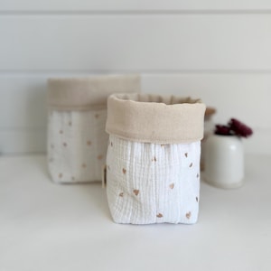 Baby Nursery Fabric Bins – Set of 2 – Diaper & Wipes Organizer – Handmade in Canada – Ready to Ship