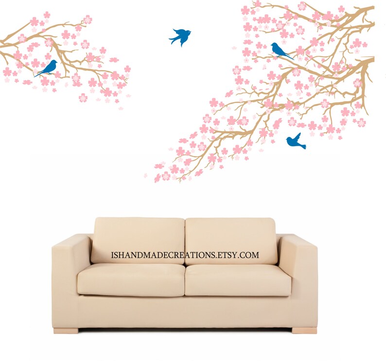 Cherry blossom flowers wall decal EXTRA LARGE wall decals Etsy