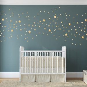 Gold stars  wall decal confetti Star Wall Decal, Nursery Wall Decals, Star Wall Stickers, Baby Room, Easy Peel and Stick wall stickers