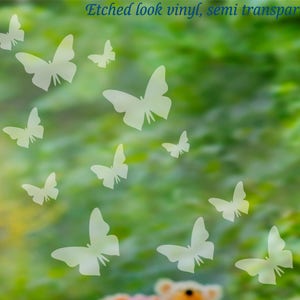home wall decal Window decal vinyl like Frosted-etched butterfly window decor set 12