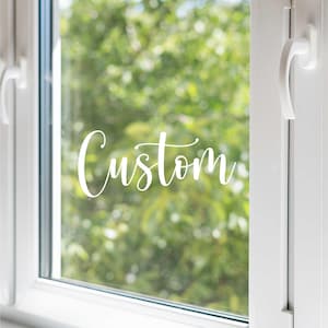 Personalized home wall decal Window decal vinyl like Frosted-etched Your own text