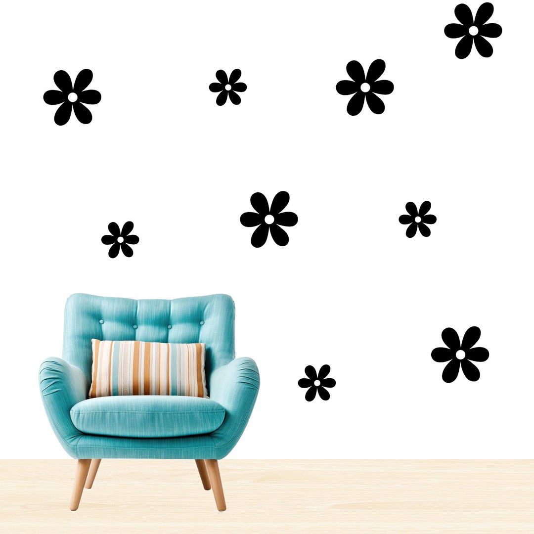 Daisy Flower Wall Decal Stickers: Girl Room Decor - Etsy