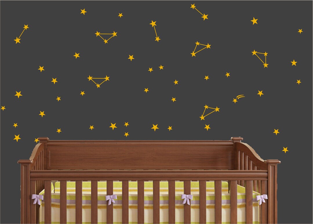 Constellations Wall Decals Sky and Stars Wall Decal Gold 104 Stickers