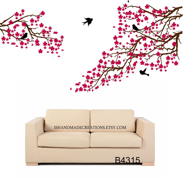 Cherry blossom flowers wall decal EXTRA LARGE wall decals Etsy