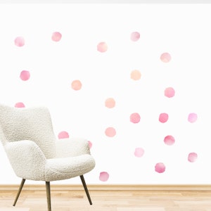 Fabric Wall Decal Dots Watercolor Circles - Fabric Wall Decal