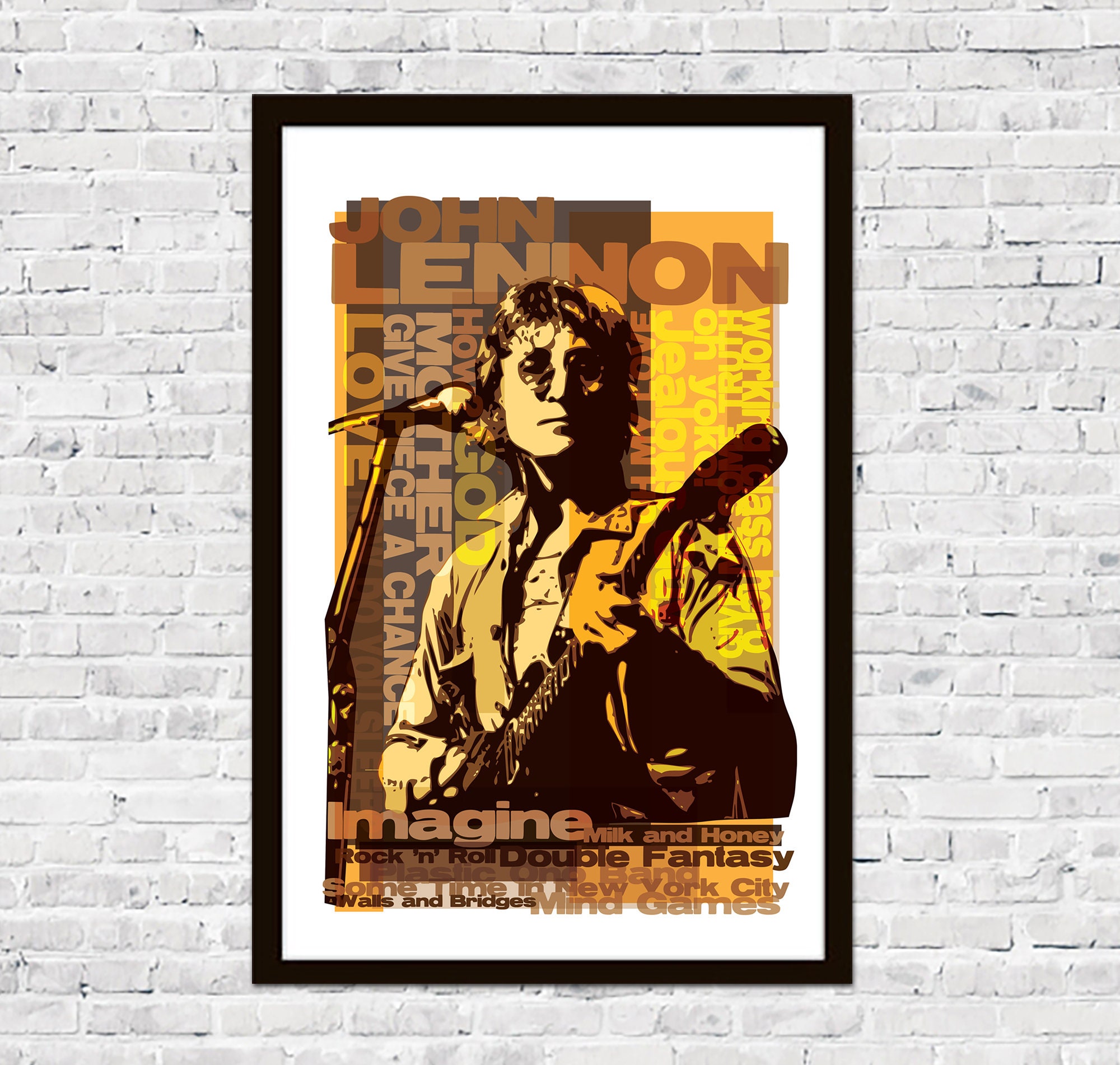 ジョン・レノン 70年代　ポスター John Lennon Poster - Etsy