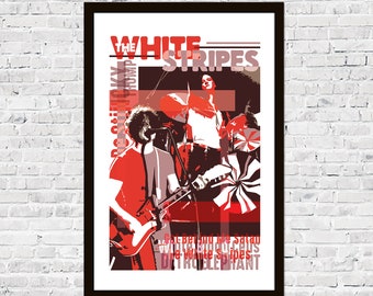 White Stripes Poster