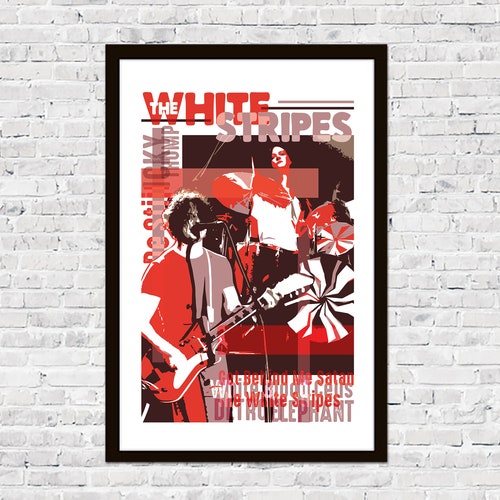 The White Stripes Concert Poster Live at Red Rocks CO Etsy