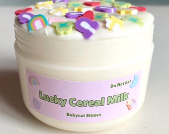 Lucky Cereal Milk Slime - Glossy Scented Sensory Tool